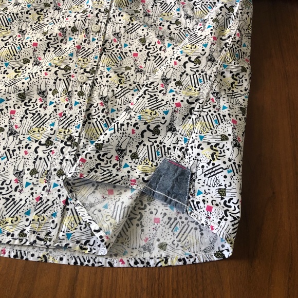 80s style Colourful Short Sleeve Button Up ✨ Good Vibes by Drill Slim Size L - Picture 4 of 10